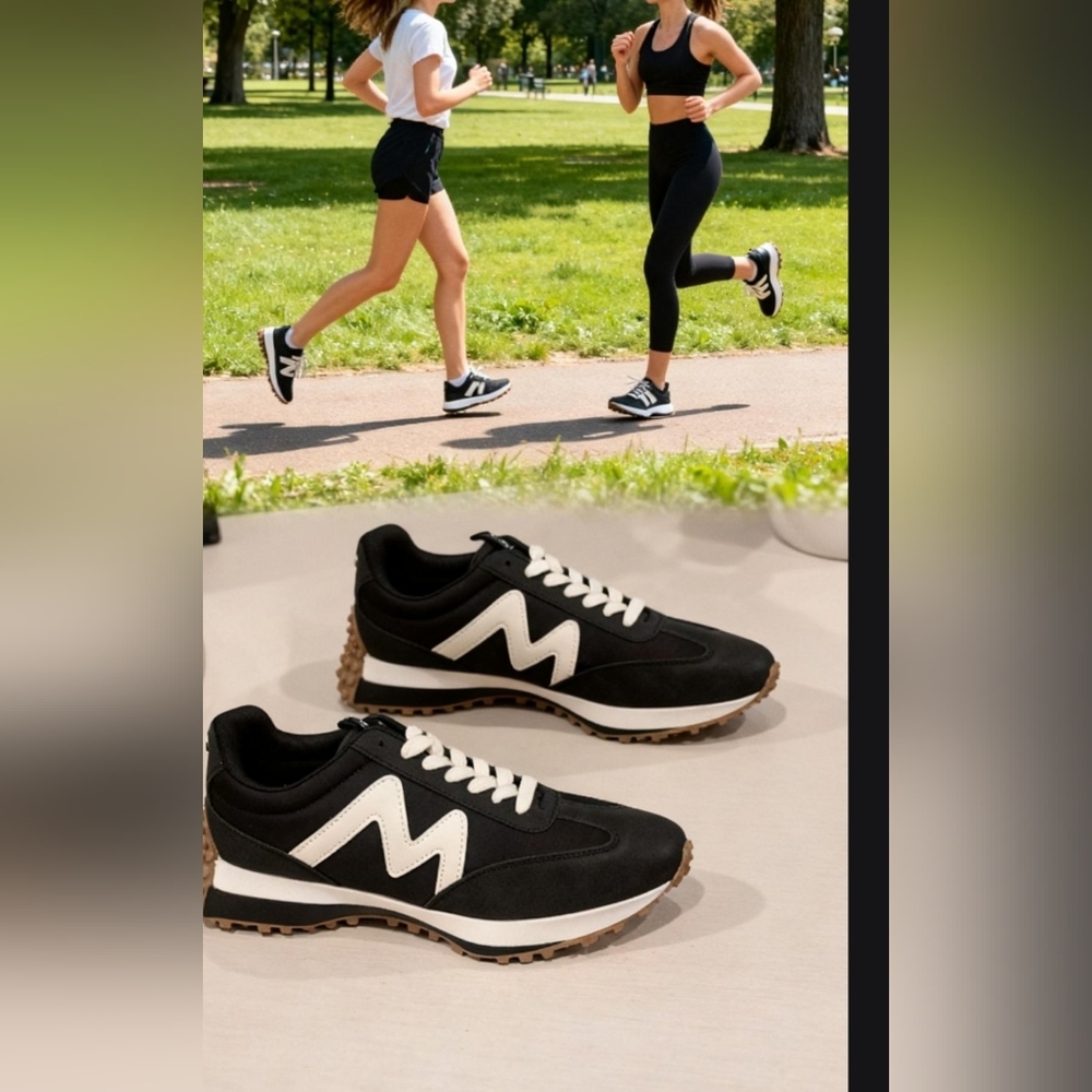 Steve Madden Black and White Women's Sneakers Sz 11
